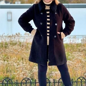 CAbi Black Double-Breasted Pea Coat